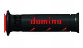 GRIPY DOMINO "ROAD/RACING XM2 SuperSoft" - BARVA ČERNÁ/ČERVENÁ