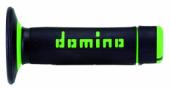 GRIPY DOMINO "OFF ROAD/CROSS" - BARVA ČERNÁ/ZELENÁ