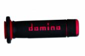GRIPY DOMINO "ATV" - BARVA ČERNÁ/ČERVENÁ