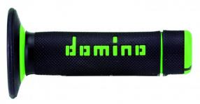GRIPY DOMINO "OFF ROAD/CROSS" - BARVA ČERNÁ/ZELENÁ