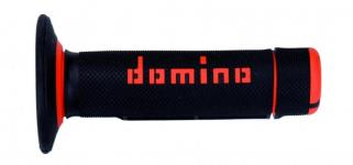GRIPY DOMINO "OFF ROAD/CROSS" - BARVA ČERNÁ/ORANŽOVÁ