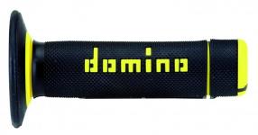 GRIPY DOMINO "OFF ROAD/CROSS" - BARVA ČERNÁ/ŽLUTÁ