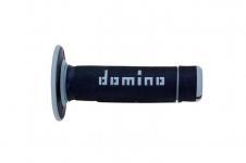 GRIPY DOMINO "OFF ROAD/CROSS" - BARVA ČERNÁ/ŠEDÁ