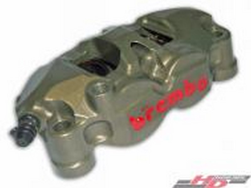 Levý monobloc radiální brzdič, CNC P4-34/38 2 destičky (bez brzd.